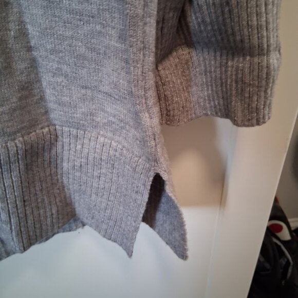 Cable & Gauge Heather Grey Full Zip Long Cardigan Sweater w/Pockets NWT Sz L - Picture 5 of 7